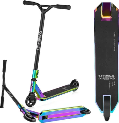 Produktbild von Xride® kaskadérska kolobežka pre deti a dospelých, mestská kolobežka, kopacia kolobežka - guličkové ložiská ABEC 9 - detská kolobežka a kolobežka pre dospelých