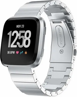 Produktbild von Strap-it Fitbit Versa / Versa 2 Armband Metall (Silber)