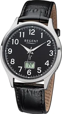 A close-up studio shot of a men's wristwatch.