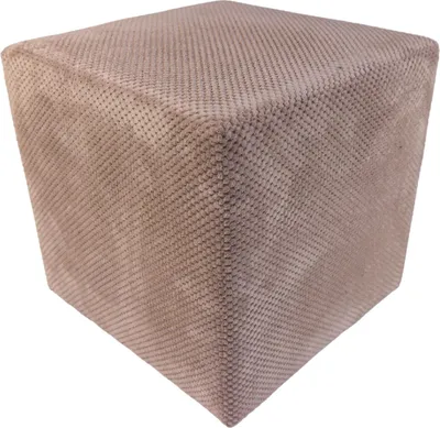 Zdjęcie produktu dla Pufa ZEFIR DOT welurowa 40x40 cm tapicerowana kwadratowa miękka pufa do salonu i sypialni brudno różowa
