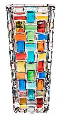 Produktbild von Kristallene Tischvase, 19,5 cm, rund, buntfarbig, modern, Tischdeko, Blumen, Wohnaccessoire