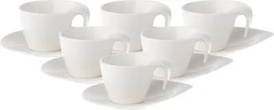 Produktbild von Villeroy & Boch Flow Espressotasse mit Untertasse 100 ml 6er Set