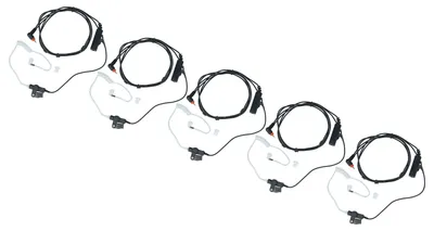 Produktbild von vhbw 5x Headset kompatibel mit Motorola SL7550, SL1K, SL4010, SL1600, SL4000, SL7500, SL1M Funkgerät - schwarz, Akustikschlauch