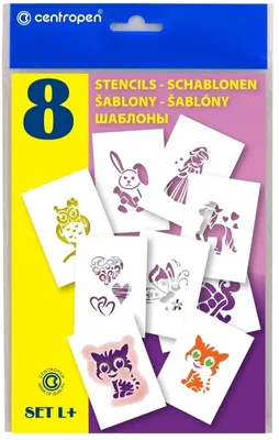 Obrázok produktu pre Šablóny pre fúkacie fixky 9996 Centropen - L / motívy pre dievčatá
