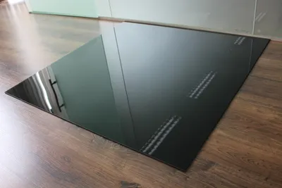 Produktbild von Rechteck 120x130cm schwarz - Funkenschutzplatte Kaminbodenplatte