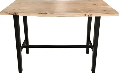 Produktbild von SIT Möbel Stehtisch | 26 mm Platte Akazie mit Baumkante | Gestell Stahl antikschwarz | B 124,5 x T 51 x H 112cm | 07107-68 | Serie TABLES & CO
