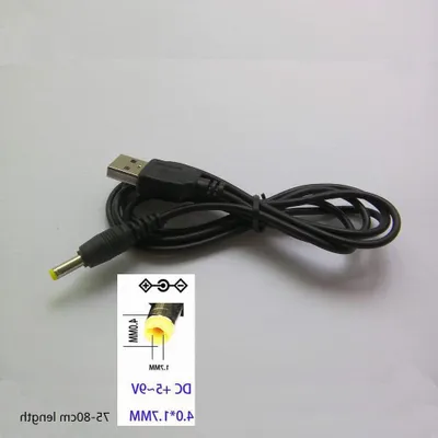 Productafbeelding van USB naar DC Barrel Jack Stroomkabel Adapter Set met Diverse Maten
