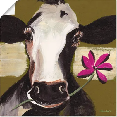 Produktbild von ARTland Poster Glückliche Kuh I Größe: 40x40 cm