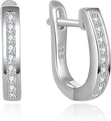 Image de Elégantes boucles d'oreilles rondes en argent AGUC2612