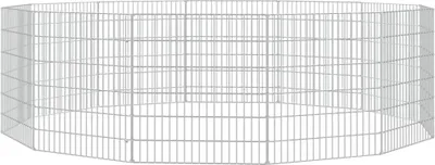 Immagine prodotto di vidaXL Recinto per ruspanti 12 pezzi 54x60 cm Ferro zincato
