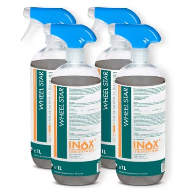 Produktbild von INOX® 4x1L Felgenreiniger - Hocheffektiver Reiniger für Stahl-, Chrom- & Alufelgen