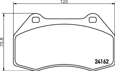 Produktbild von HELLA Bremsbeläge Satz Vorne Bremsklötze für RENAULT Clio III Schrägheck (BR0/1, CR0/1) 8DB 355 012-151