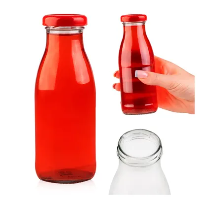 Zdjęcie produktu dla SuperButelki - Butelka szklana SOK 250ml, na soki, nalewki, wodę, przeciery, wodę 1 sztuka 0,25l z zakrętką, uniwersalna