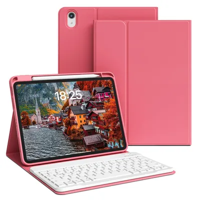 Image de Coque avec clavier pour iPad A16, modèles 11 et 10, générations 2025 et 2022, couleur rose