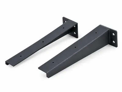 Produktbild von FURNARO Stahlkonsolen für Waschtischplatten 2er-Set, Größe:33,4 x 7,5 x 7,5 cm