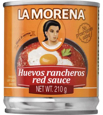 Produktbild von La Morena Huevos Rancheros Rote Sauce 210g – Würzige mexikanische Sauce für Eiergerichte