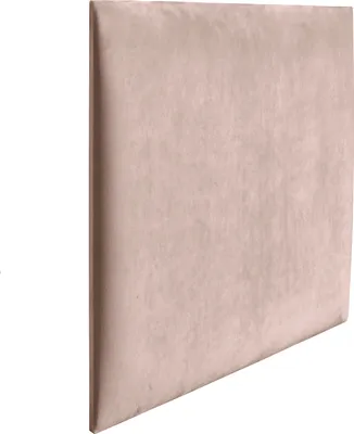 Produktbild von RAVIO Wandpaneel Wandkissen als Kopfteil für Bett 3D Wandverkleidung mit Schaumstoff Wandpolster Wanddeko (50 x 50 cm, Farbe: Puderrosa - Magic Velvet 2253)