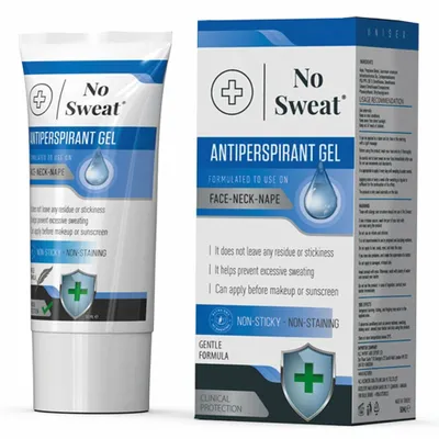 Immagine prodotto di No Sweat Gel Antitraspirante 50ml - Forte contro la sudorazione su viso, collo e gola
