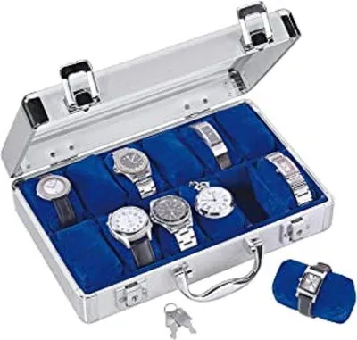 Immagine prodotto di Scatola per orologi Famanu con finestra trasparente - Grigia