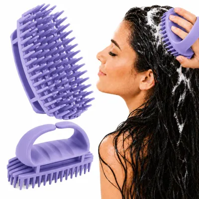 Image de Brosse exfoliante et massante pour le cuir chevelu FOAMANIZER, stimule la pousse des cheveux