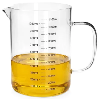 Obrázek produktu pro Skleněná odměrka, borosilikátová, 1 l, vhodná do myčky nádobí