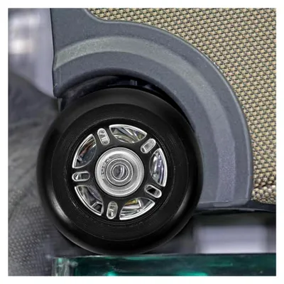 Produktbild von 2 Stück Geräuscharme Ersatzrollen für Koffer – Universelle Lenkrollen aus Gummi und Metall 76x24mm zur Reparatur von Reisegepäck und Trolleys