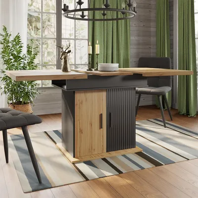 Produktbild von Esstisch Ausziehbarer Esszimmertisch Küchentisch für 4-6 Personen 110-140×80cm
