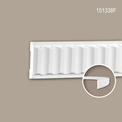 Produktbild von PROFHOME 151338F flexible Wand- und Friesleiste Stuckleiste Zierleiste 2 m