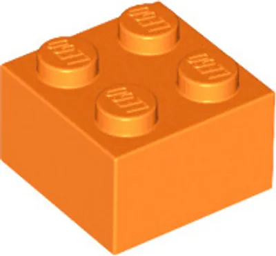 Image de 1 pièce LEGO, pièce c. 3003 en orange (orange)