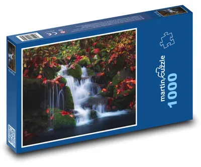 Produktbild von martinpuzzle - Puzzle 1000 Teile - Herbstwasserfall