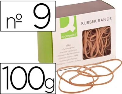 Produktbild von 5 elastische Spanngurte Q-connect 100 g. Nr. 9 90x2mm