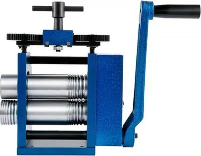 Immagine prodotto di Laminatoio manuale 4 in 1 – Laminatoio – 112 mm – Metallo – Spessore regolabile – Per la lavorazione di gioielli, metalli e lamiere