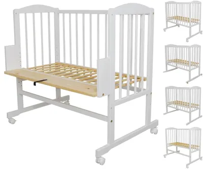 5w1 FILIP łóżeczko dostawne, kołyska, łóżeczko, kółka, sofa białe – zdjęcie produktu 1