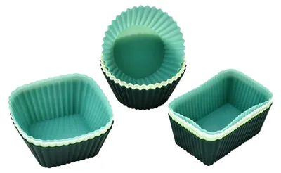 12er Set Silikon-Muffinformen, antihaft, BPA-frei, 3 Formen, spülmaschinenfest