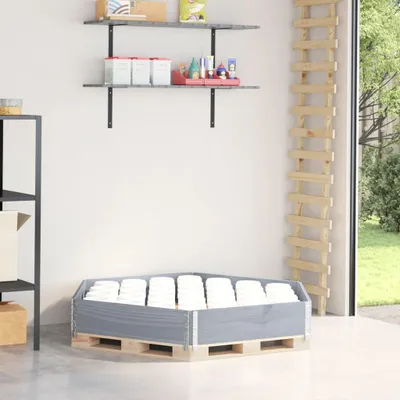 Produktbild von vidaXL Paletten-Aufsatzrahmen Grau 160x160 cm Massivholz Kiefer