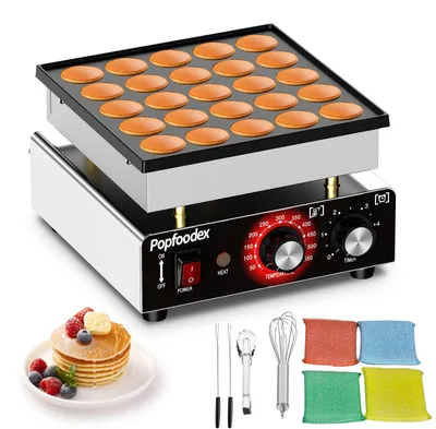 Mini-Pfannkuchenmaschine, 25 Stück, antihaftbeschichtet, Edelstahl