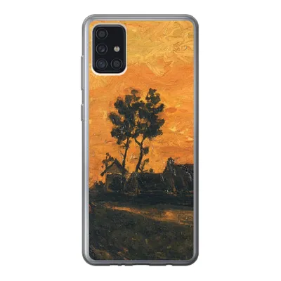 Produktbild von MuchoWow® Handyhülle Schutzhülle Hülle für Samsung Galaxy A52 5G Landschaft bei Sonnenuntergang - Vincent van Gogh Silikon Softcase Handy Hülle - Umschlag