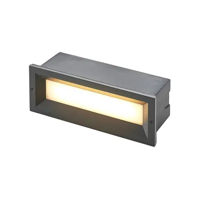 Produktbild von Lucande LED-Wandeinbaulampe Lachlain, anthrazit, 25 cm, IP65