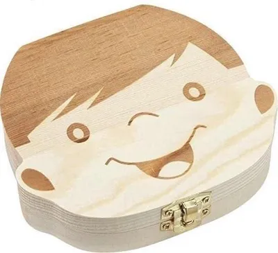 Image de Go Go Gadget – Magnifique boîte à dents en bois véritable, idéale pour les garçons et les filles