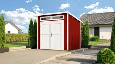 Produktbild von weka Gartenhaus Limmen 264, 21 mm, Doppeltür - B x T x H - 263.00 x 285.00 x 239.00 - Schwedenrot