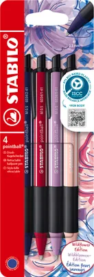 Image de STABILO 6034/4-1 STABILO Stylo à bille à pression pointball NatureCOLORS, coffret de 4