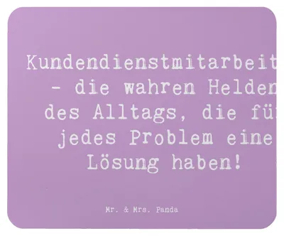 Produktbild von Mr. & Mrs. Panda Mauspad Spruch Kundendienstmitarbeiter Helden - Lavendeltraum - Geschenk, Mousepad, computer, Bedanken, Kundenservice, Dankeschön, Aufmerksamkeit, Danke