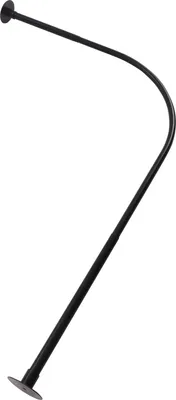 Produktbild von L Form Duschvorhangstange ohne Bohren Edelstahl Teleskopstange (schwarz)