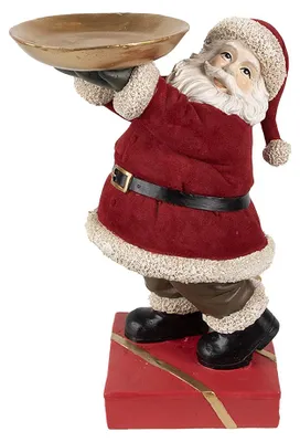 Produktbild von Clayre & Eef Weihnachtsdekorationsfigur Weihnachtsmann 26 cm Rot Polyresin