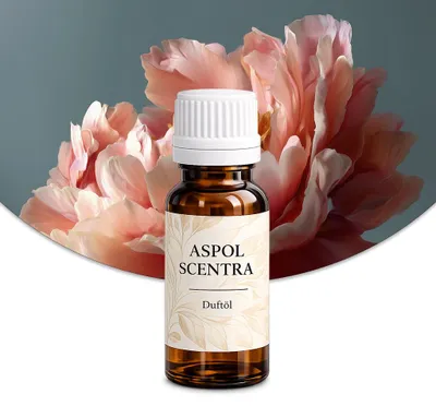 Produktbild von Aspol Scentra Pfingstrose Duftöl für Kerzen und Diffusoren 20 ml, KI-generiertes Bild