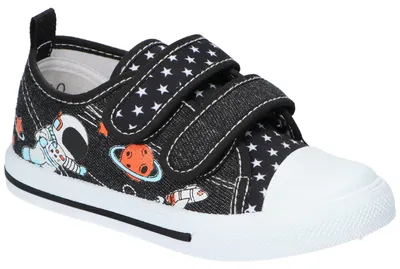 Produktbild von American Club TEN180, Kinder Turnschuhe mit Klettverschlüssen leichte Sneaker mit Leder-Einlegesohle, Schwarz 30