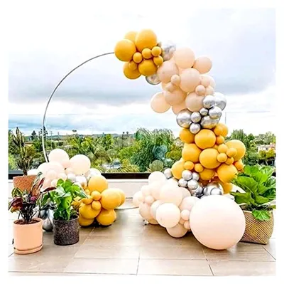 Produktbild von Rundes Ballonbogen-Set aus Metall für Hochzeiten – Outdoor-Rahmen für Dekorationen