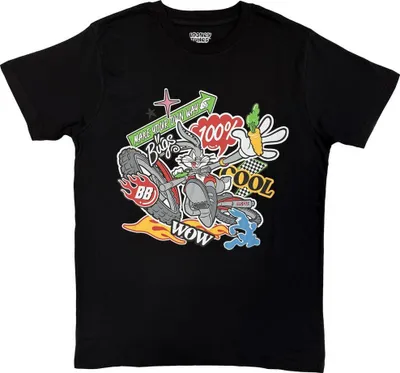 Image de Looney Tunes - T-shirt "Cool" pour homme/femme unie RO15191 (M) (Noir)