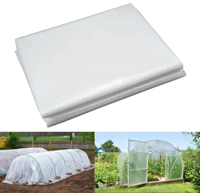 Immagine prodotto di Pellicola per serre, 3 m x 6 m - Resistente al gelo - Resistente agli strappi - Pellicola in polietilene - Duratura - Crea un microclima caldo - Pellicola per serre