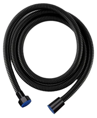 Immagine prodotto di Tubo flessibile per doccia, 2 metri, nero, universale, attacco G1/2, acciaio inossidabile e plastica